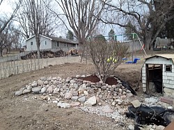 terracing with boulder walls