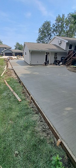 Driveway to back garage
