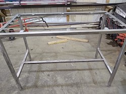 welded steel high top dinning table