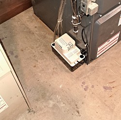 When upgrading to a 92% or higher furnace a condensation pump or floor drain is required