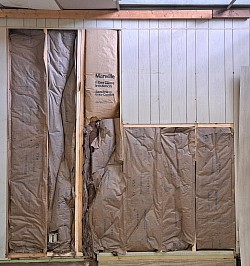 Replaced studs and insulated