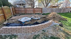 Second wall is exactly the same as the first only it curves out not in to rap the pool