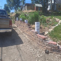 Drainage and sonatubs set for future fence